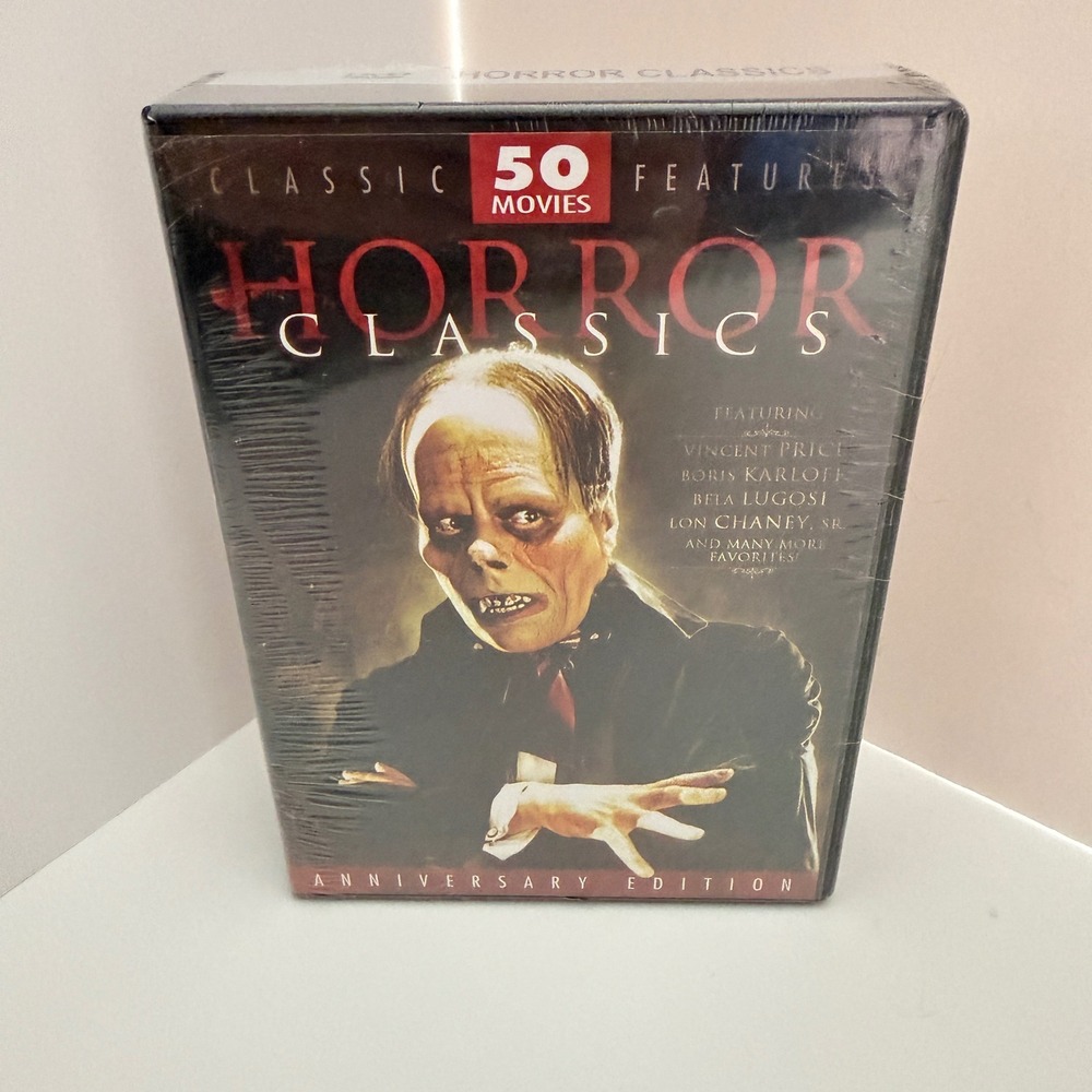 Mill Creek Horror Classics 50 Movies Anniversary Edition 12-Disc DVD Box Set New
